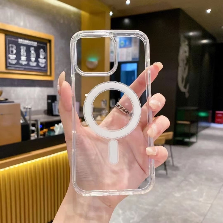 For iPhone 16 Pro Large Hole Camera MagSafe Magnetic Clear Acrylic TPU Case - Transparent