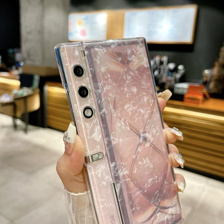 For Honor Magic V Purse Pearlescent Shell Texture Phone Case