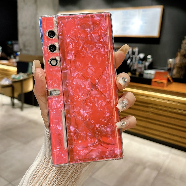 For Honor Magic V Purse Pearlescent Shell Texture Phone Case