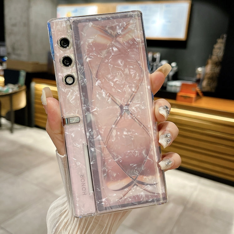 For Honor Magic V Purse Pearlescent Shell Texture Phone Case