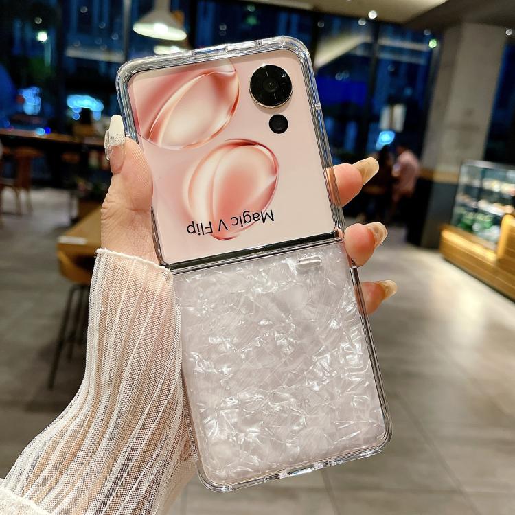 For Honor Magic V Flip 2 Pearlescent Shell Texture Phone Case