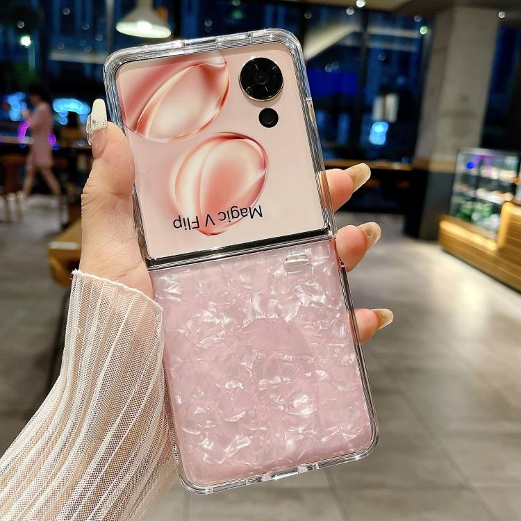For Honor Magic V Flip 2 Pearlescent Shell Texture Phone Case