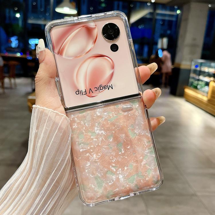 For Honor Magic V Flip 2 Pearlescent Shell Texture Phone Case