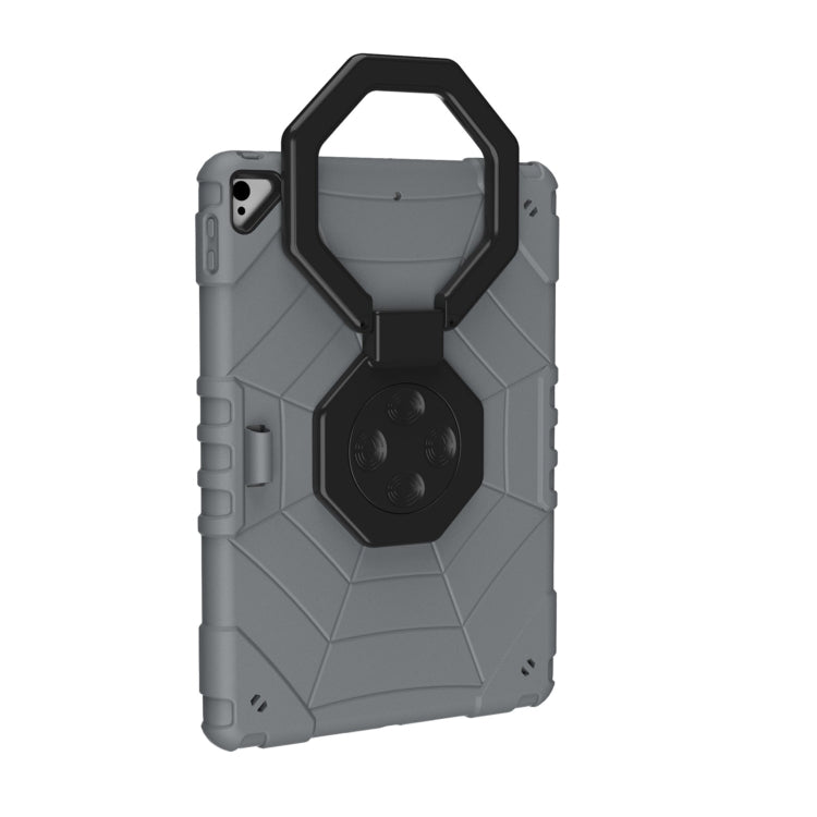 For iPad 10.2 2021 / 2020 / 2019 Spider Turntable Handle Stress Relief Tablet Case