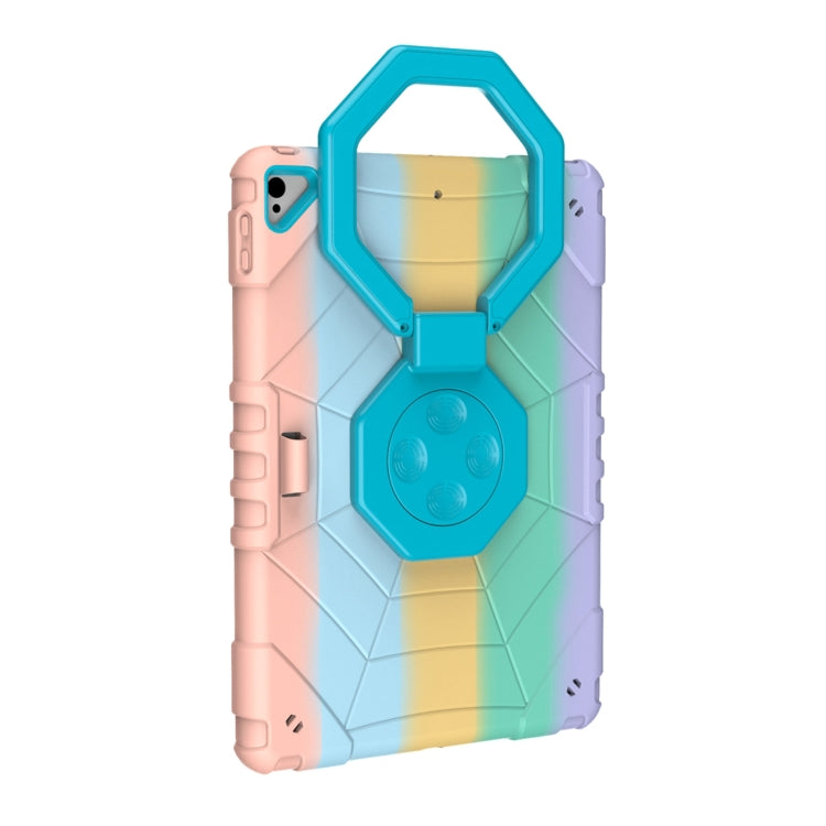 For iPad 10.2 2021 / 2020 / 2019 Spider Turntable Handle Stress Relief Tablet Case