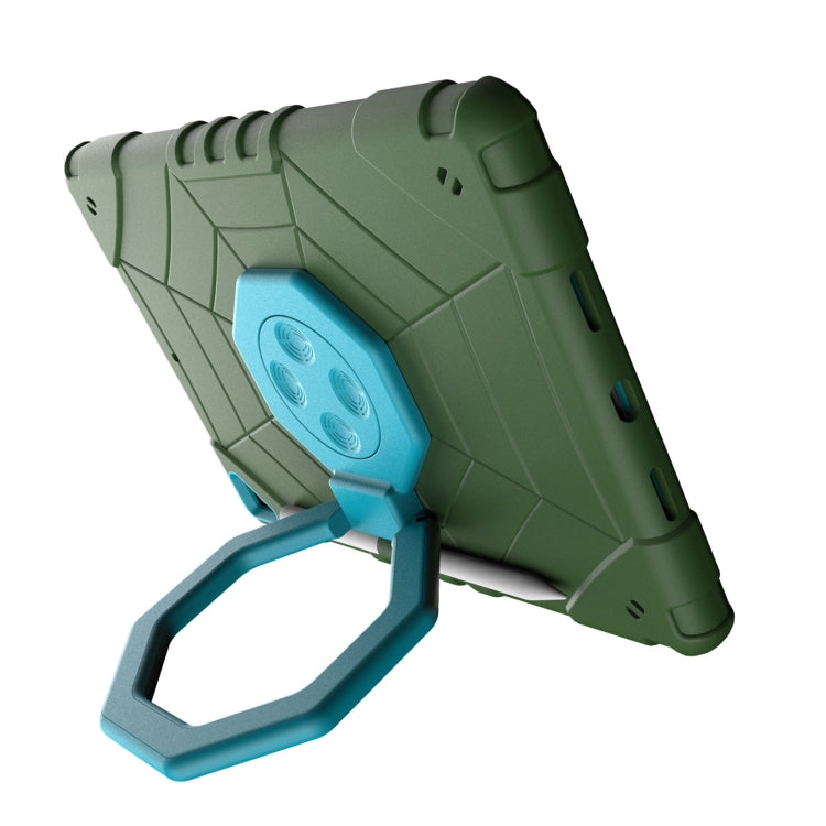 For iPad 10.2 2021 / 2020 / 2019 Spider Turntable Handle Stress Relief Tablet Case