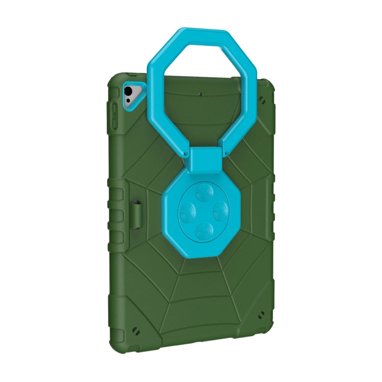 For iPad 10.2 2021 / 2020 / 2019 Spider Turntable Handle Stress Relief Tablet Case