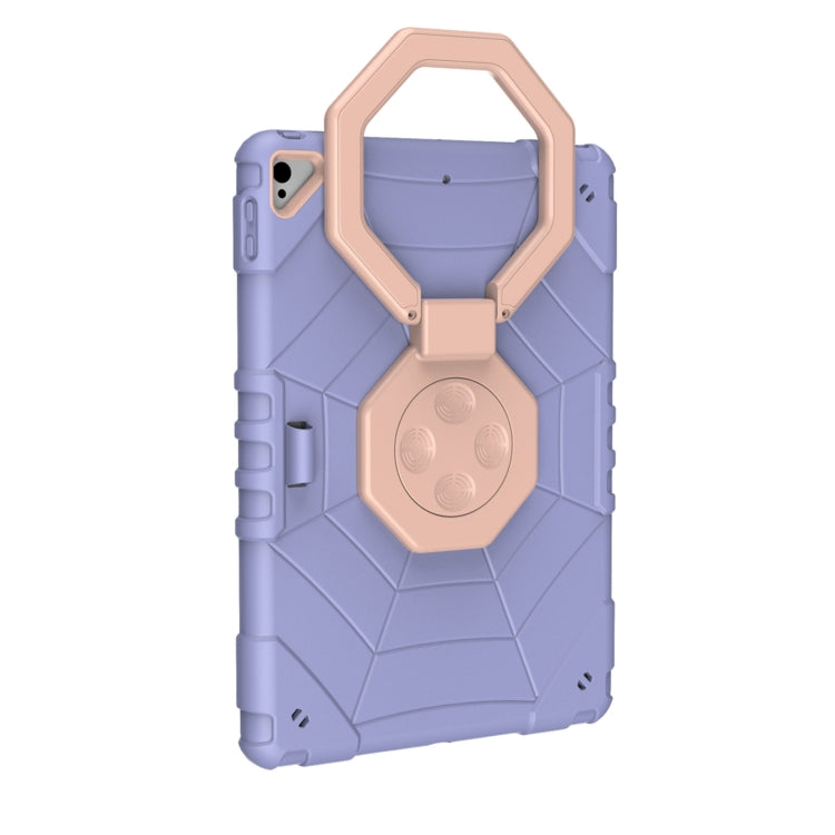 For iPad 10.2 2021 / 2020 / 2019 Spider Turntable Handle Stress Relief Tablet Case