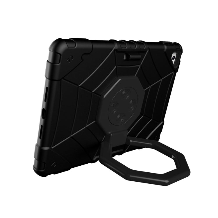 For iPad 9.7 2018 / Air / Air 2 Spider Turntable Handle Stress Relief Tablet Case