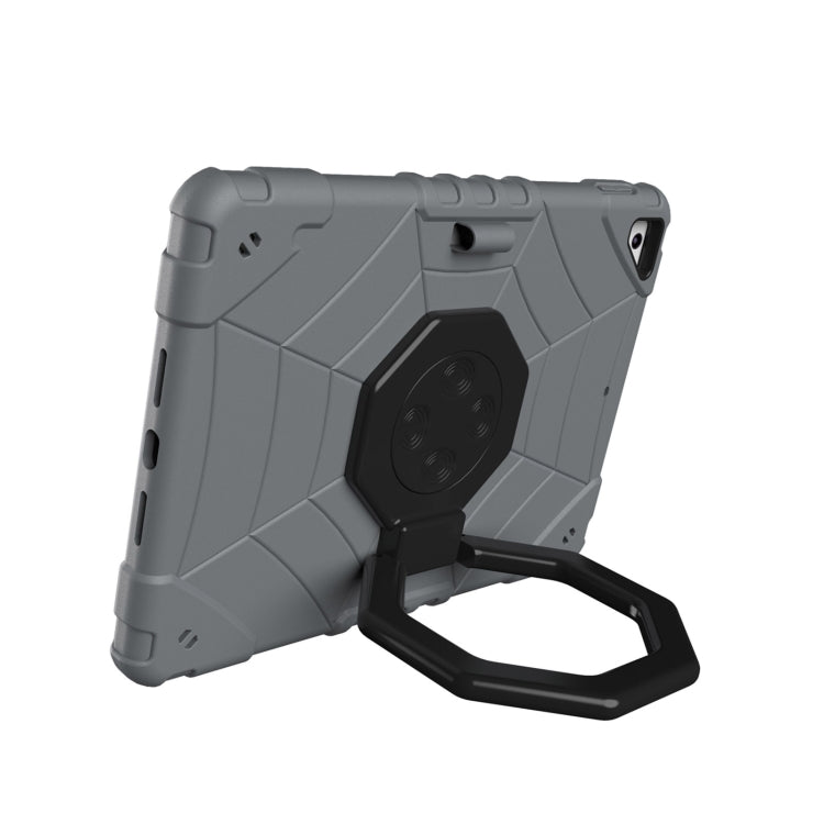 For iPad 9.7 2018 / Air / Air 2 Spider Turntable Handle Stress Relief Tablet Case