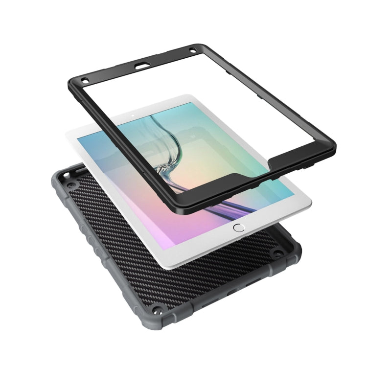 For iPad 9.7 2018 / Air / Air 2 Spider Turntable Handle Stress Relief Tablet Case