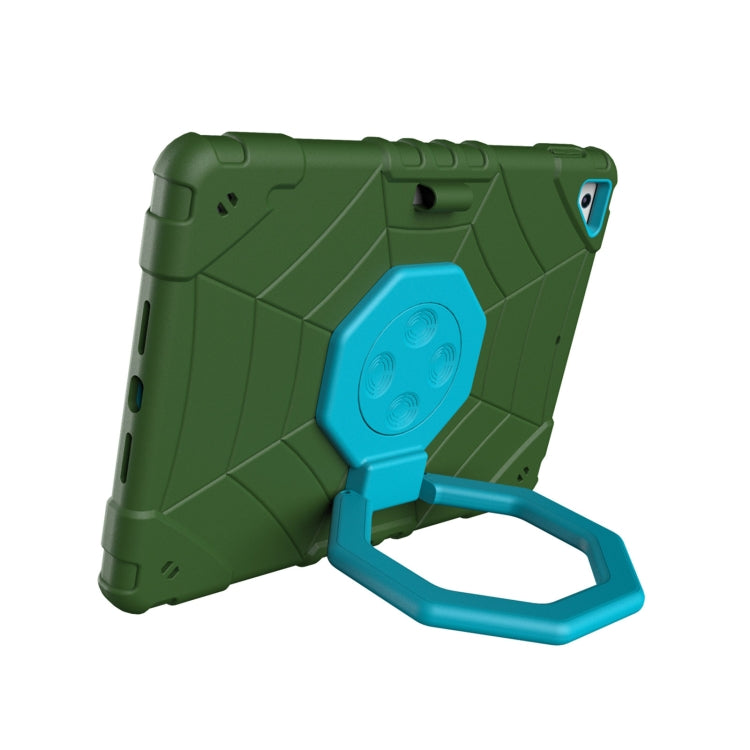 For iPad 9.7 2018 / Air / Air 2 Spider Turntable Handle Stress Relief Tablet Case