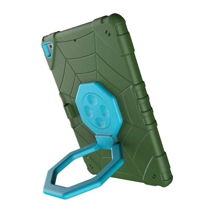 For iPad 9.7 2018 / Air / Air 2 Spider Turntable Handle Stress Relief Tablet Case