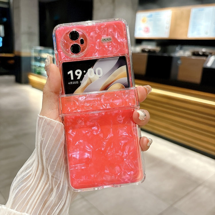 For vivo X Flip Three-piece Set Pearlescent Shell Texture Phone Case