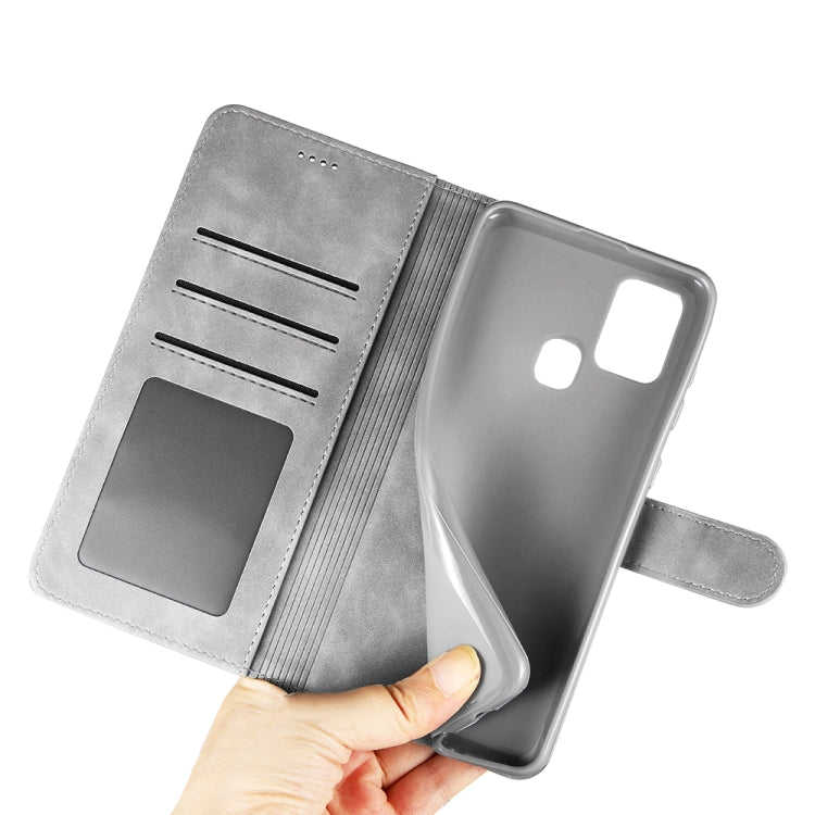 For Samsung Galaxy A21s Diaobaolee Pure Fresh Grain Horizontal Flip Leather Case with Holder & Card Slots