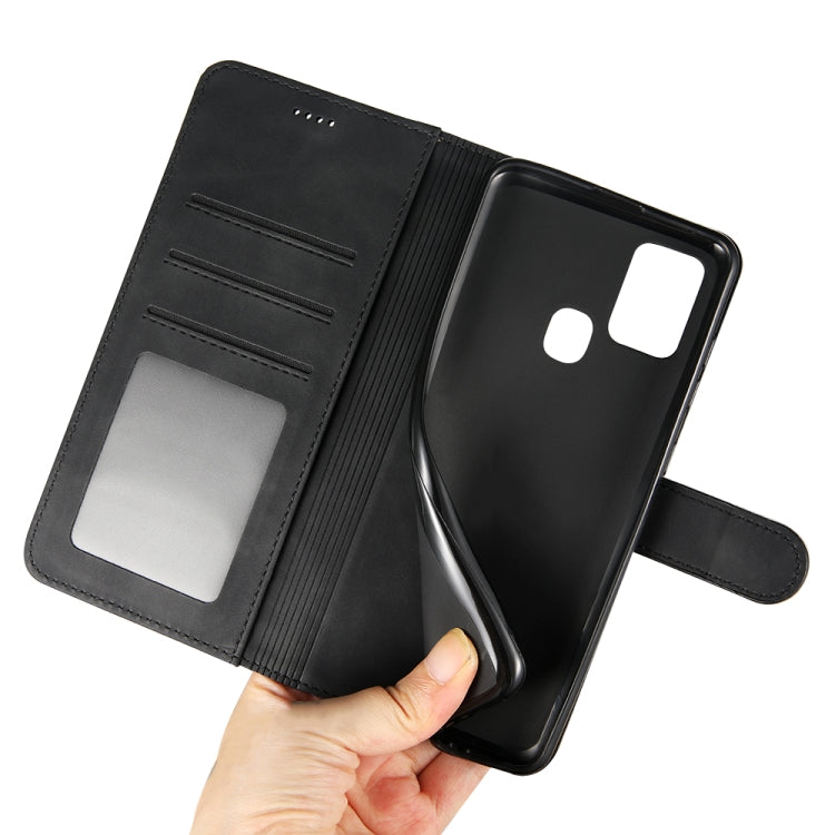 For Samsung Galaxy A21s Diaobaolee Pure Fresh Grain Horizontal Flip Leather Case with Holder & Card Slots