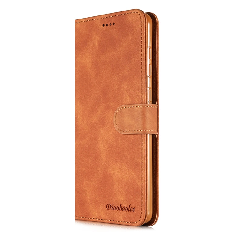 For Samsung Galaxy A21s Diaobaolee Pure Fresh Grain Horizontal Flip Leather Case with Holder & Card Slots