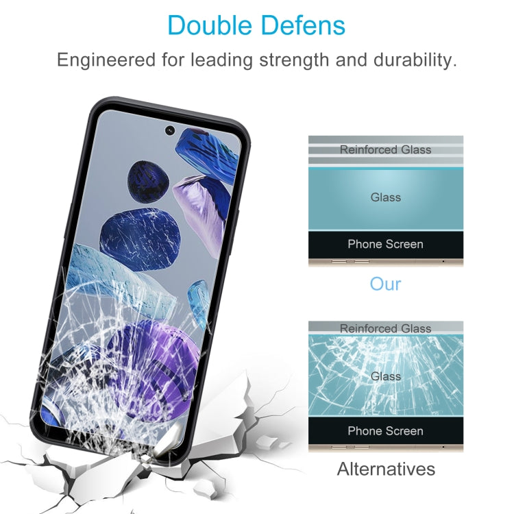 For HMD XR21 50pcs 0.26mm 9H 2.5D Tempered Glass Film