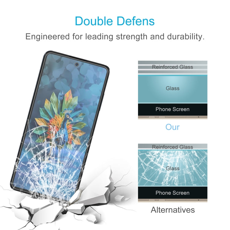 For HMD Crest 50pcs 0.26mm 9H 2.5D Tempered Glass Film