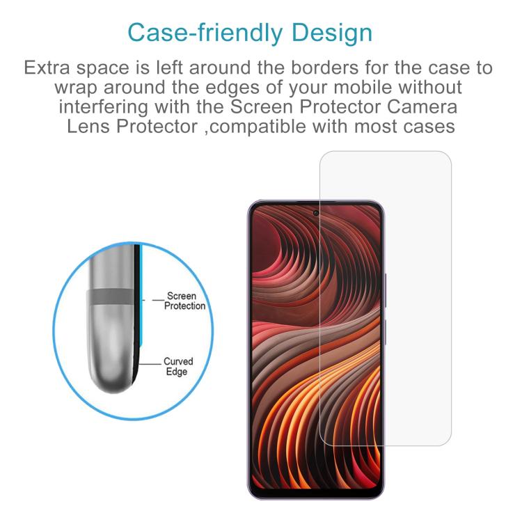 For HMD Vibe 5G 50pcs 0.26mm 9H 2.5D Tempered Glass Film