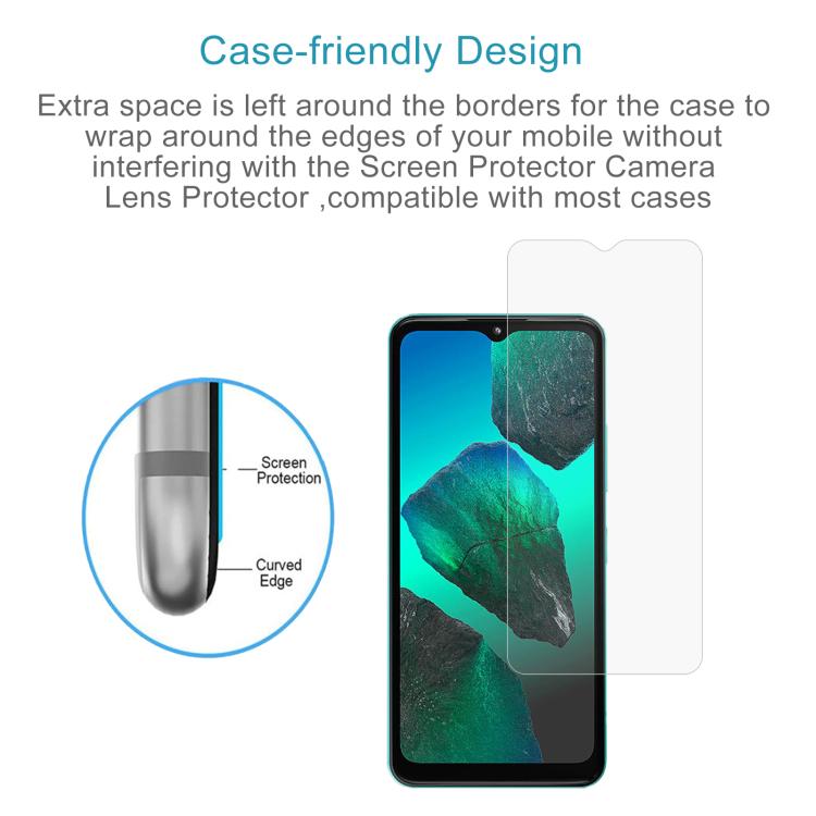 For HMD Key 4G 50pcs 0.26mm 9H 2.5D Tempered Glass Film
