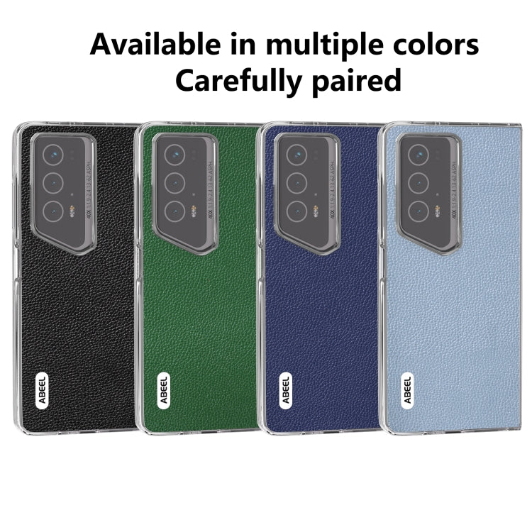 For Honor Magic V2 RSR Porsche Design ABEEL Transparent Frame Genuine Leather Mino Phone Case