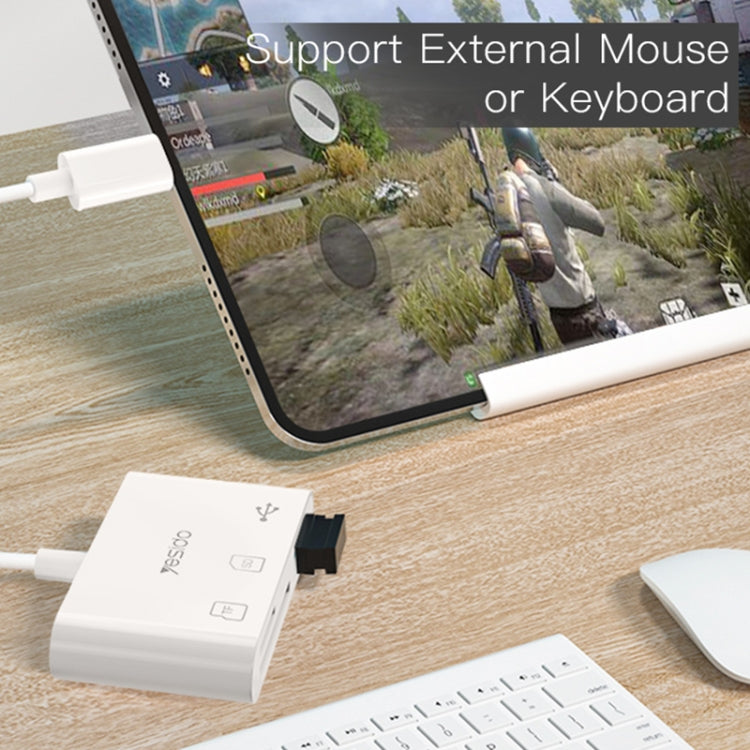 Yesido GS16 USB-C / Type-C to USB 3.0 / TF / SD Card OTG Adapter - White