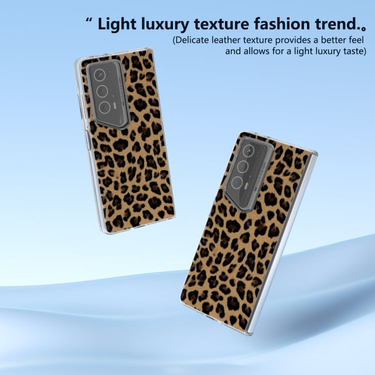 For Honor Magic V2 RSR Porsche Design ABEEL Transparent Frame Leopard Print Phone Case
