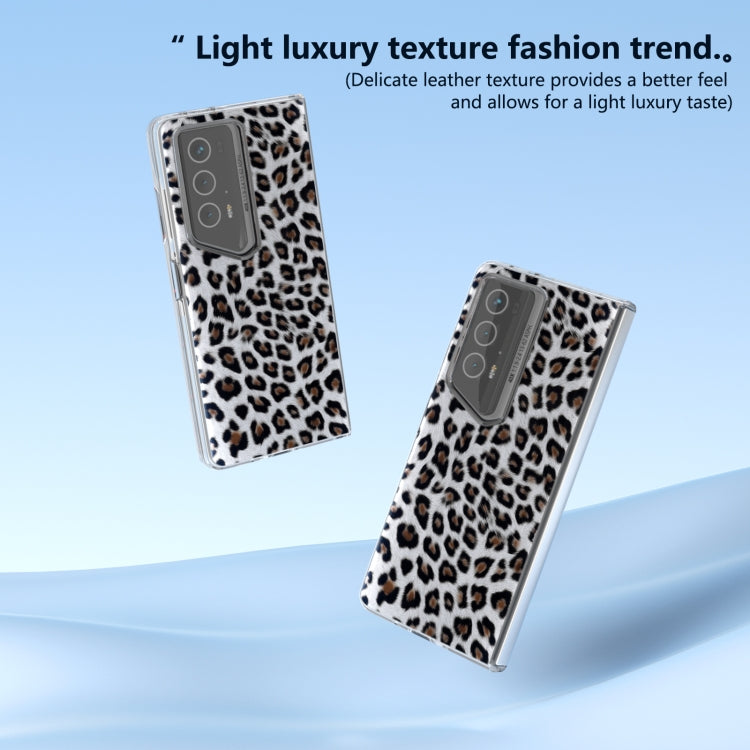 For Honor Magic V2 RSR Porsche Design ABEEL Transparent Frame Leopard Print Phone Case
