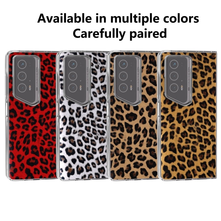For Honor Magic V2 RSR Porsche Design ABEEL Transparent Frame Leopard Print Phone Case