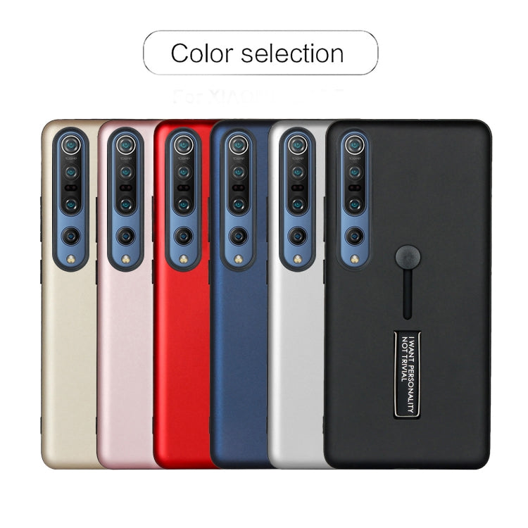 For Xiaomi Mi 10 Oil Feel Shockproof TPU + PC Protective Case with Holder