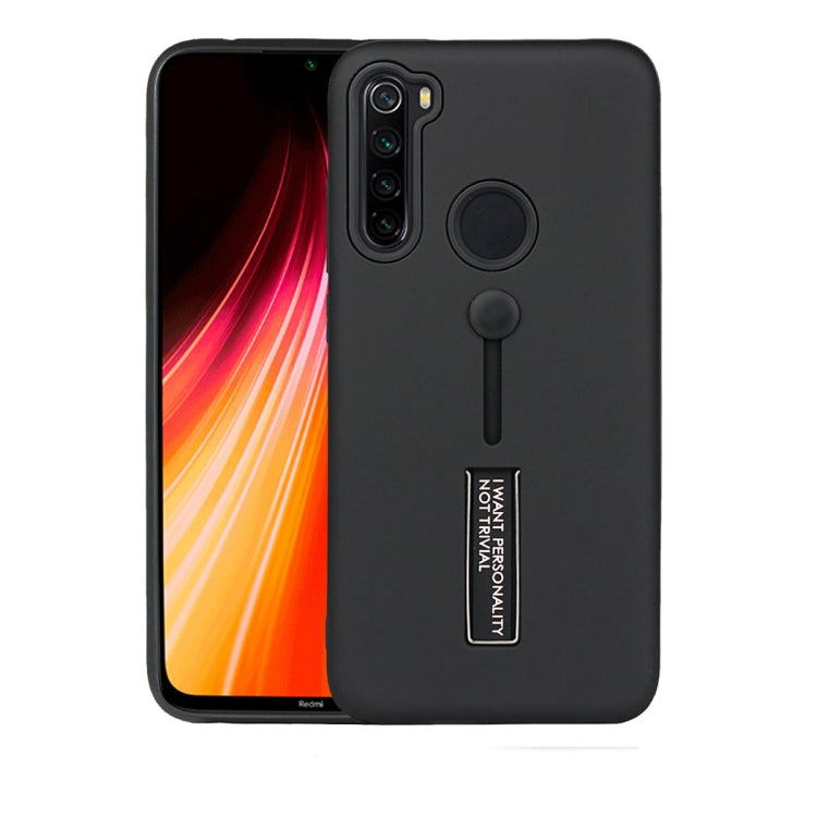 For Xiaomi Redmi Note 8T Oil Feel Shockproof TPU + PC Protective Case with Holder