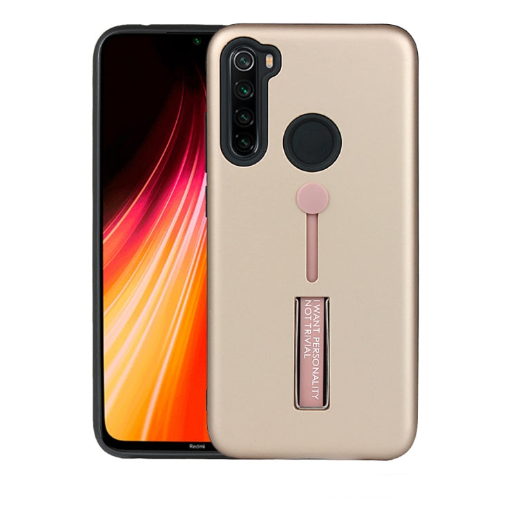For Xiaomi Redmi Note 8T Oil Feel Shockproof TPU + PC Protective Case with Holder