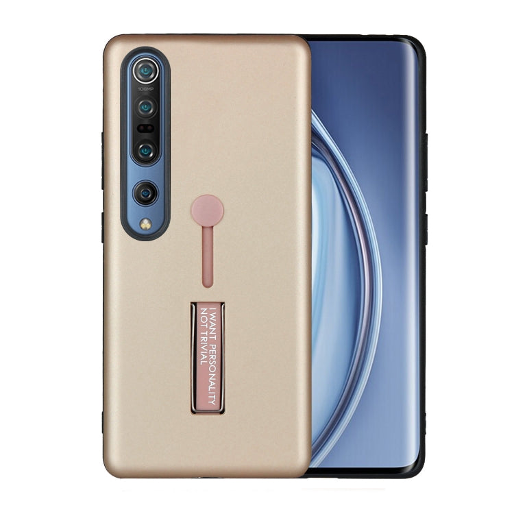 For Xiaomi Mi 10 Pro Oil Feel Shockproof TPU + PC Protective Case with Holder