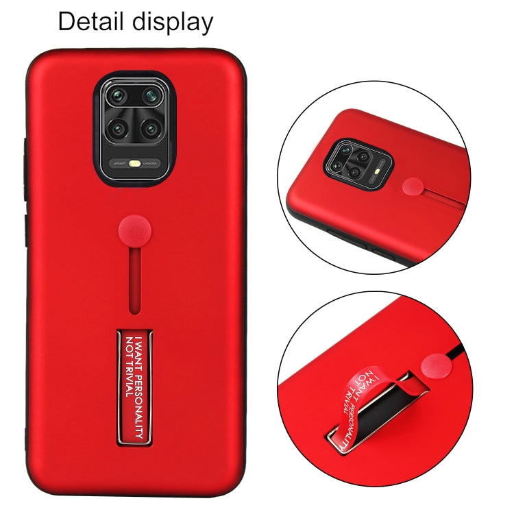 For Xiaomi Redmi Note 9s / Note 9 Pro Oil Feel Shockproof TPU + PC Protective Case with Holder