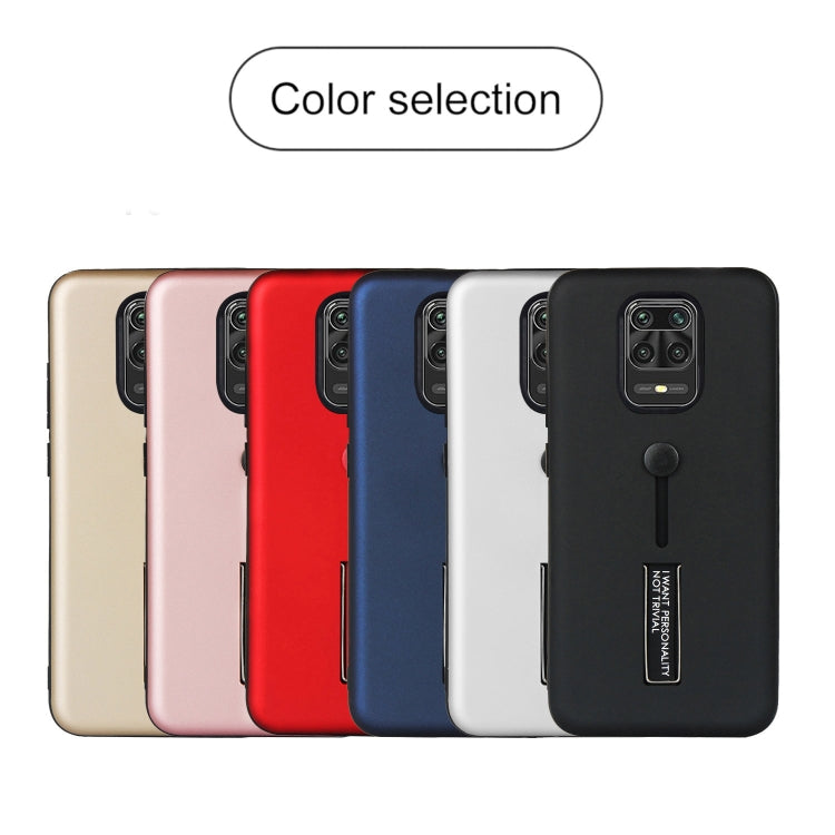 For Xiaomi Redmi Note 9s / Note 9 Pro Oil Feel Shockproof TPU + PC Protective Case with Holder