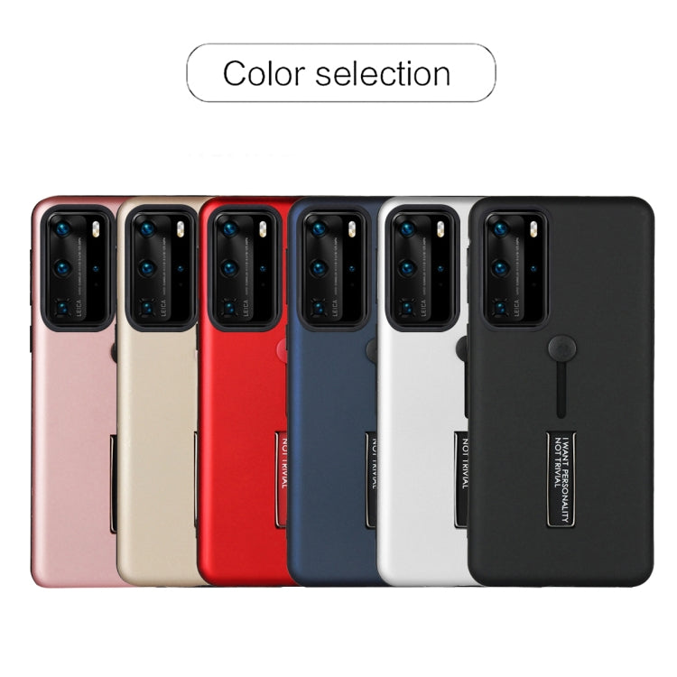 For Huawei P40 Oil Feel Shockproof TPU + PC Protective Case with Holder