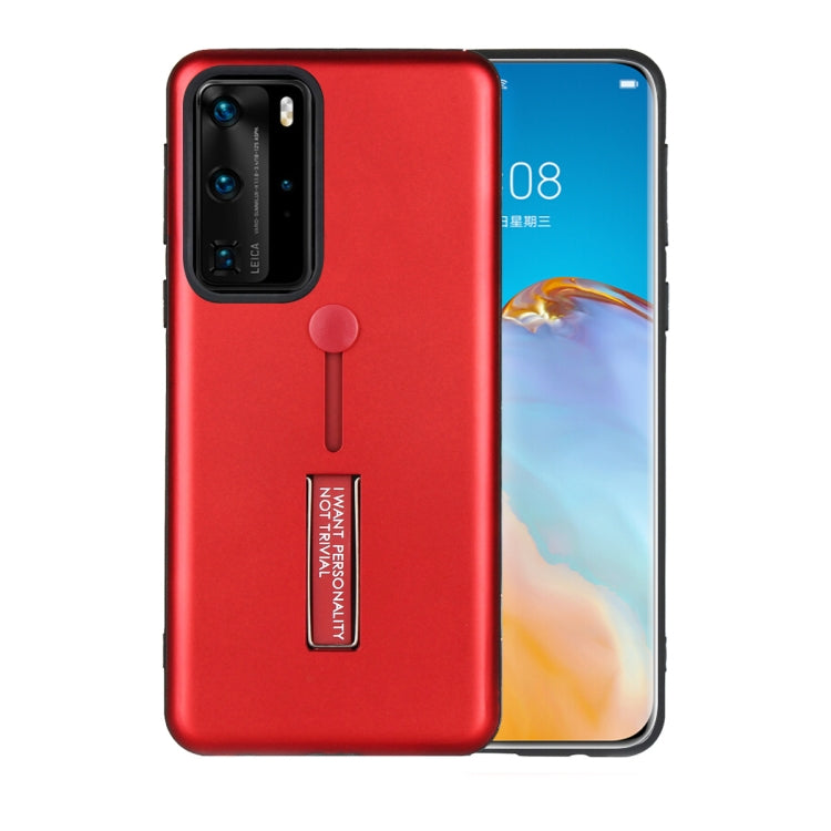 For Huawei P40 Oil Feel Shockproof TPU + PC Protective Case with Holder