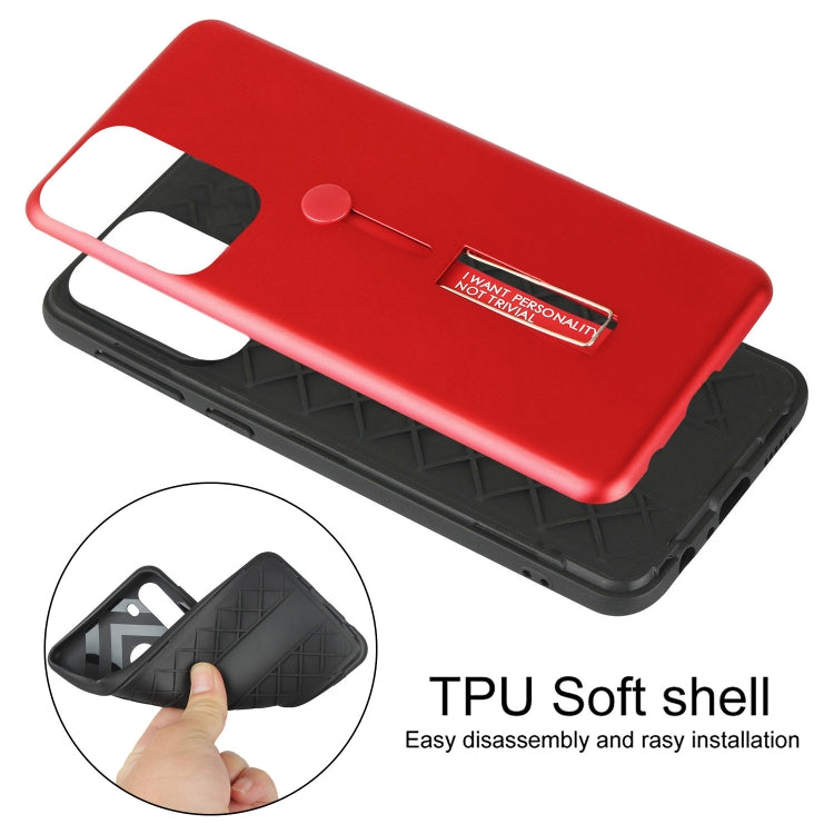 For Huawei P40 Oil Feel Shockproof TPU + PC Protective Case with Holder
