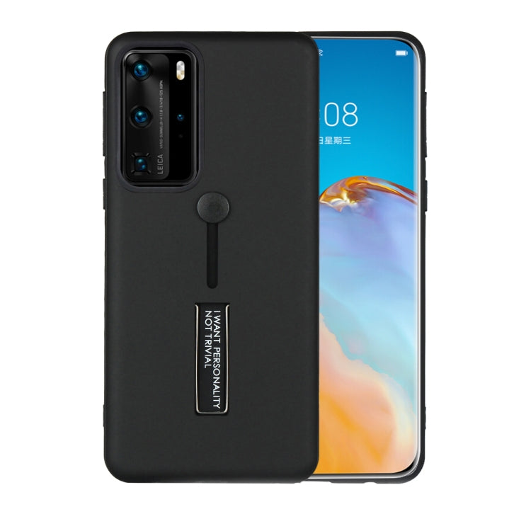 For Huawei P40 Pro Oil Feel Shockproof TPU + PC Protective Case with Holder