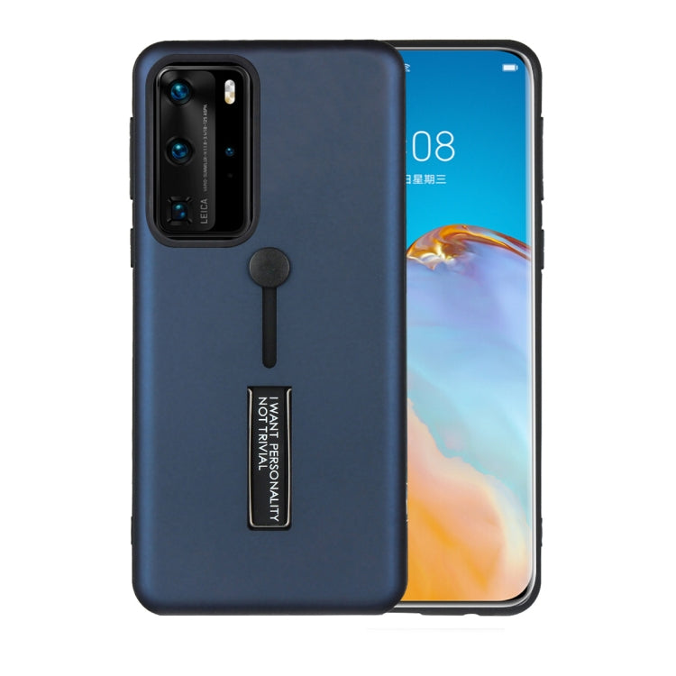 For Huawei P40 Pro Oil Feel Shockproof TPU + PC Protective Case with Holder