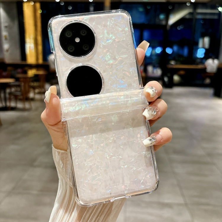 For Huawei Pocket 2 Three-piece Set Pearlescent Shell Texture Phone Case