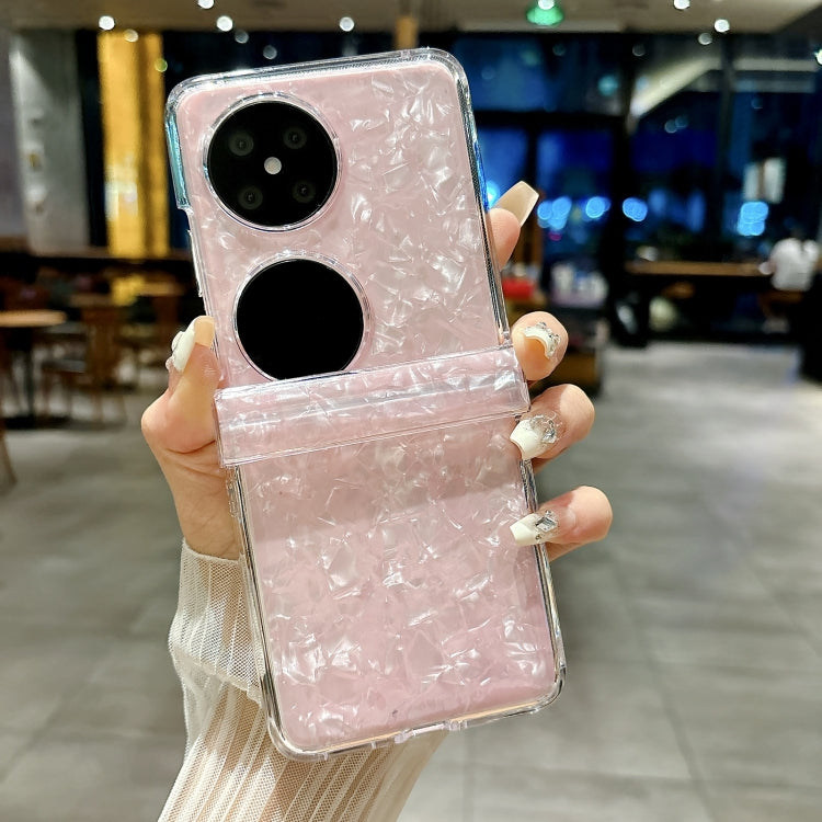 For Huawei Pocket 2 Three-piece Set Pearlescent Shell Texture Phone Case