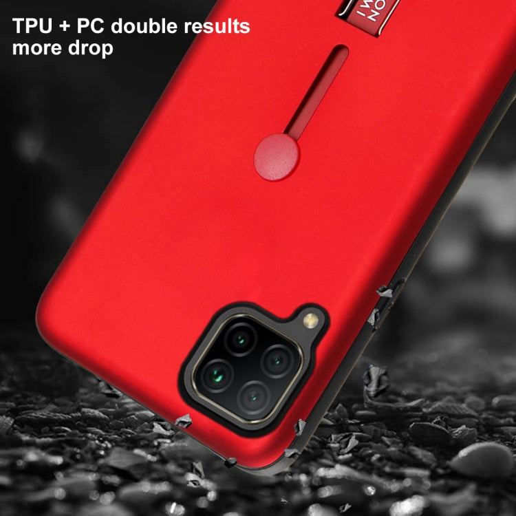 For Huawei Nova 7i / Nova 6 SE Oil Feel Shockproof TPU + PC Protective Case with Holder