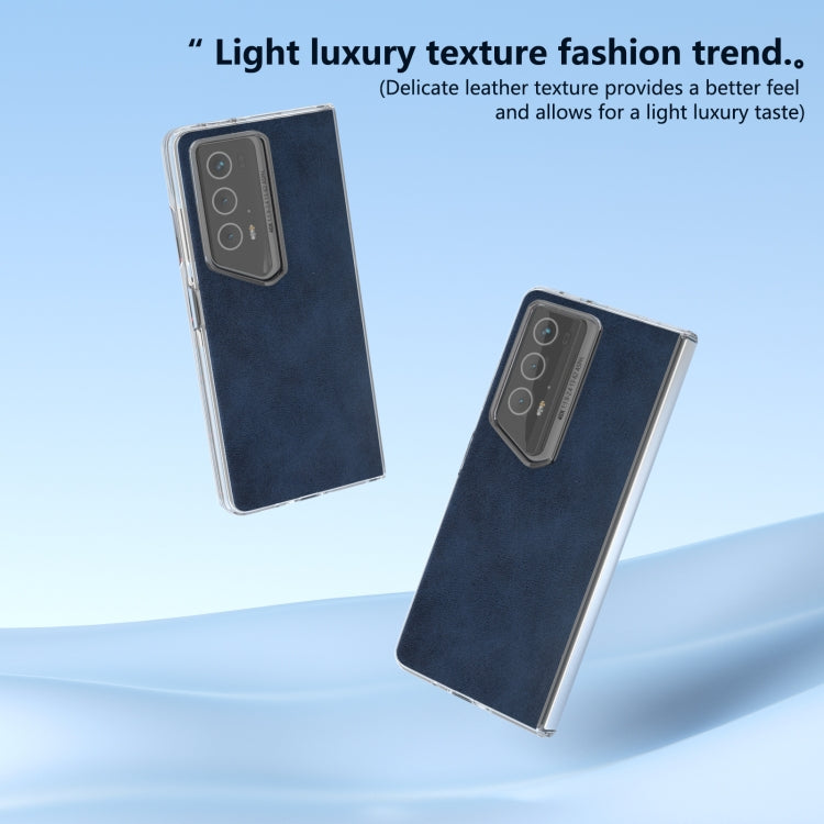 For Honor Magic V2 RSR Porsche Design ABEEL Transparent Frame Two-color Calf Texture PU Phone Case