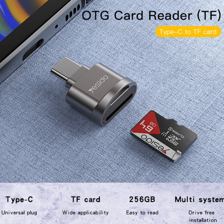 Yesido GS19 USB-C / Type-C to TF Card OTG Mini Card Reader - Black
