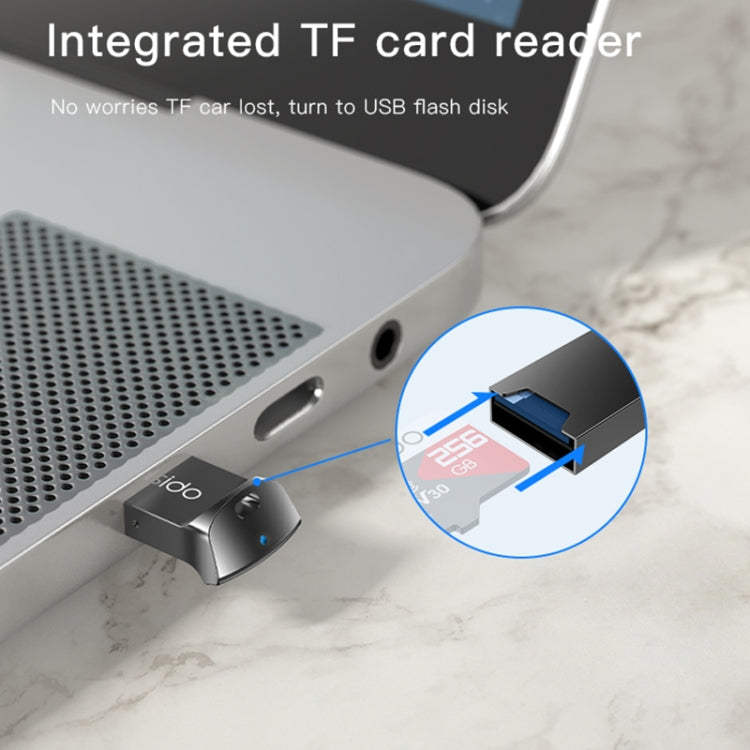 Yesido GS20 USB 2.0 to TF Card Portable Mini OTG Card Reader - Black