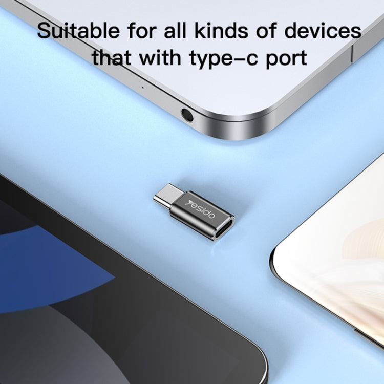 Yesido GS22 USB-C / Type-C to 8 Pin OTG Adapter - Black