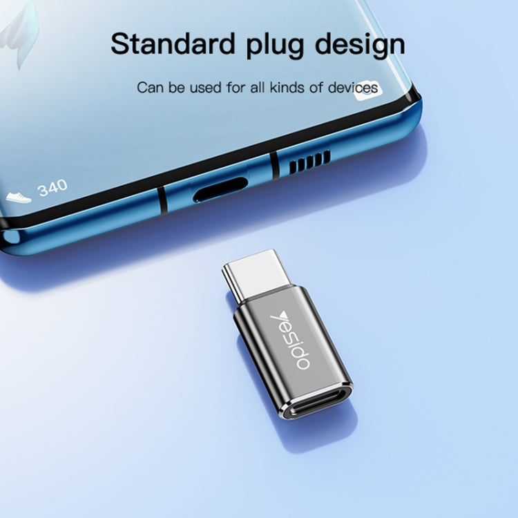 Yesido GS22 USB-C / Type-C to 8 Pin OTG Adapter - Black