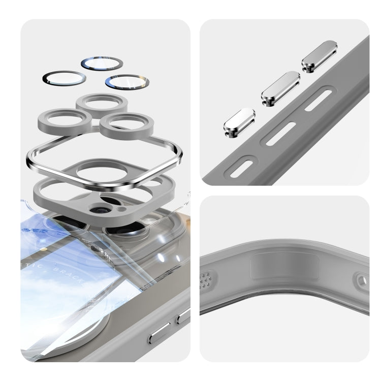 For iPhone 15 Pro 360 Holder Magsafe Acrylic Hybrid TPU Phone Case